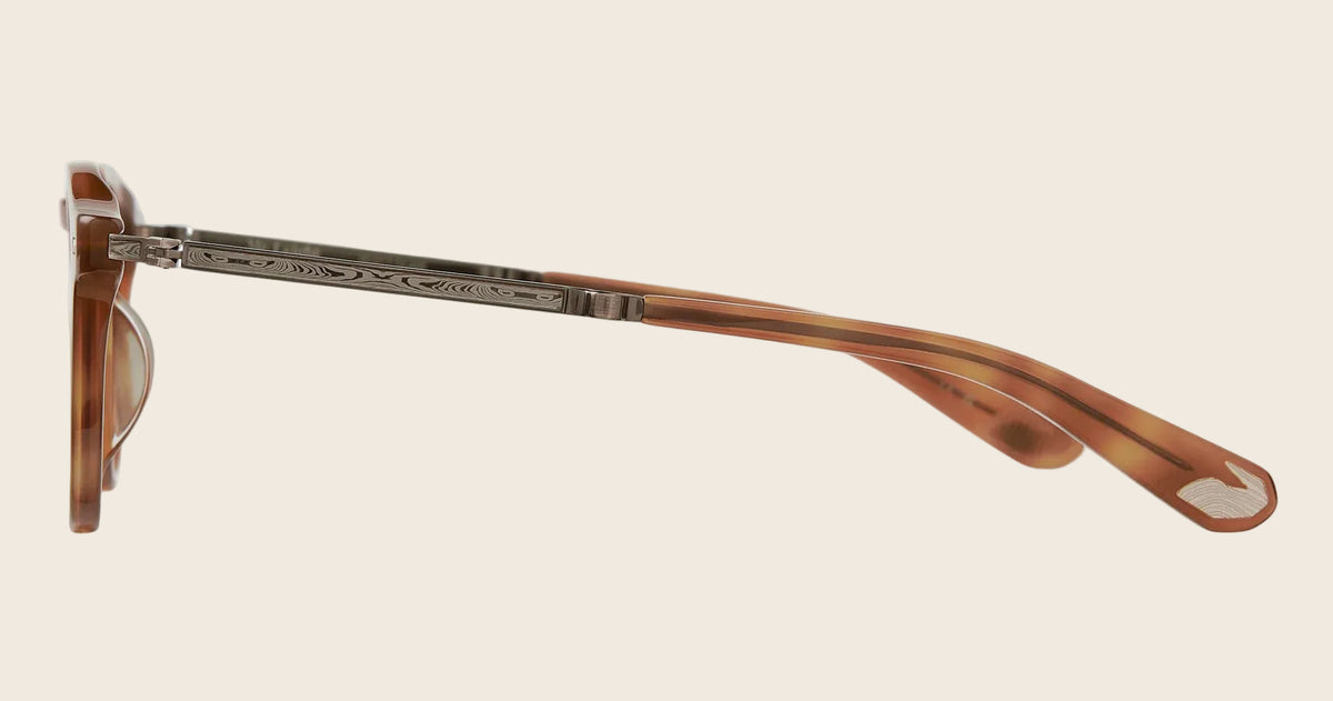 Amber Tortoise-Antique Gold-Semi-Flat Boxwood Green
