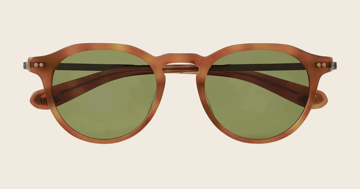 Amber Tortoise-Antique Gold-Semi-Flat Boxwood Green