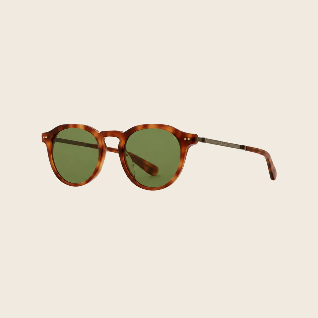 Amber Tortoise-Antique Gold-Semi-Flat Boxwood Green