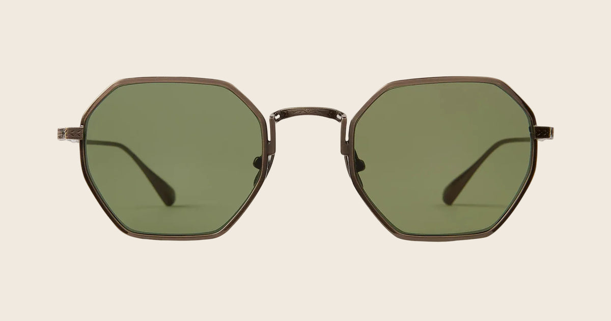 Antique Gold/Semi-Flat Diamond Green