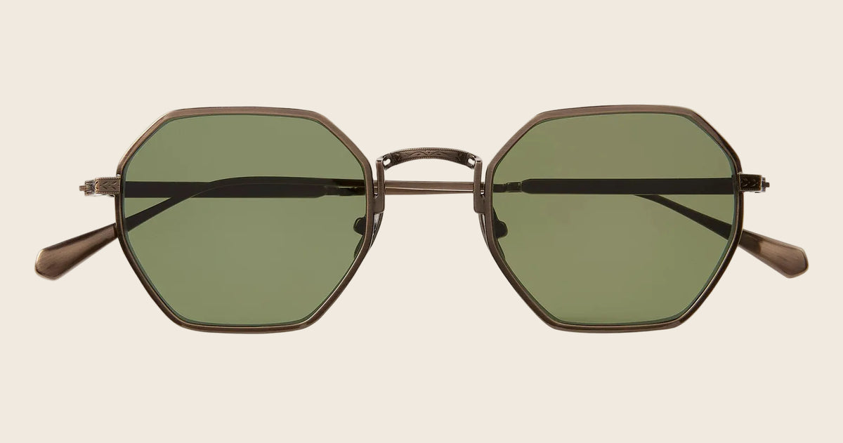 Antique Gold/Semi-Flat Diamond Green